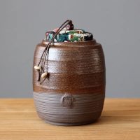 Boite à thé Ancienne en Poterie 410ml - vue 3