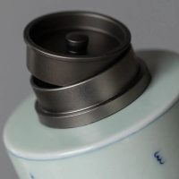 Boîte à thé Chinoise Premium Blanche et Bleue en Céramique - vue 2