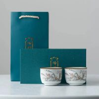 Coffret 2 tasses à thé en céramique 95ml - vue 2