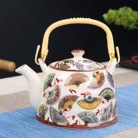 Théière Chinoise en Porcelaine Éventails 900ML