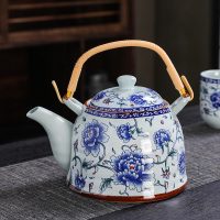 o1cn01frw9vm21rsthckfsc__2216442147038-0-cib Théière Chinoise en Porcelaine Grosse Fleure Bleue 900ML