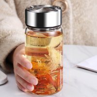 Petite Gourde en Verre Filtre Inox 350ml