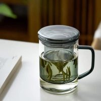 Grand mug à thé en verre avec Infuseur 400ml