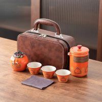 Service à thé Chinois de Voyage en Céramique - vue 3