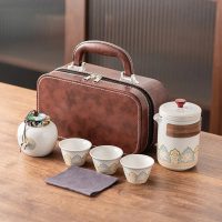 Service à thé Chinois de Voyage en Céramique - vue 5