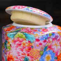 Service à thé Chinois en Céramique Motifs Floraux - vue 2