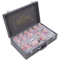 Service à thé Chinois en Céramique Motifs Floraux - vue 4