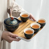Service à thé Chinois Transportable en Céramique - vue 13