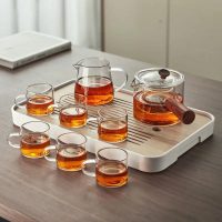 Service à thé en Verre avec plateau