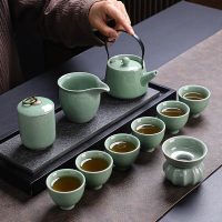 Service à thé Japonais Craquelé Vert Jade - vue 5