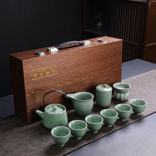 service-a-the-japonais-craquele-vert-jade-110308845 Service à thé Japonais Craquelé Vert Jade