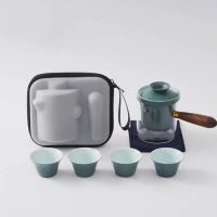 Service à thé Japonais Design Kyusu en Céramique - vue 2