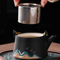Service à thé Japonais en Céramique Motifs Montagnes - vue 2