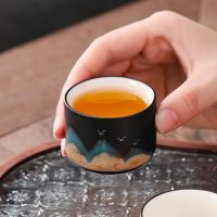 Service à thé Japonais en Céramique Motifs Montagnes - vue 3
