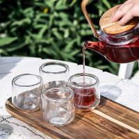 Service à thé Scandinave en Verre et Bois d'Acacia 600ML - vue 3