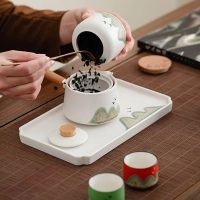 Service à Thé style Japonais avec Théière Rotative - vue 2