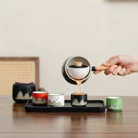Service à Thé style Japonais avec Théière Rotative - vue 4