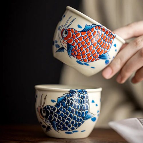 tasse-a-the-en-porcelaine-motif-carpe-1220ml-98750729 Tasse à Thé en Porcelaine Motif Carpe 120ml