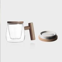 Mug infuseur à thé en verre et bois 300ml