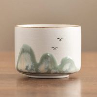Tasses à thé en céramique motifs montagnes 75ml - vue 2