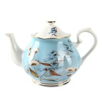 Théière Anglaise Bleue Claire en Porcelaine 1L