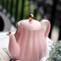 Théière Anglaise Forme de Citrouille en Porcelaine 1L - vue 2