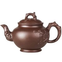 Théière Chinoise en Argile Motifs Fleurs 500ML - vue 2