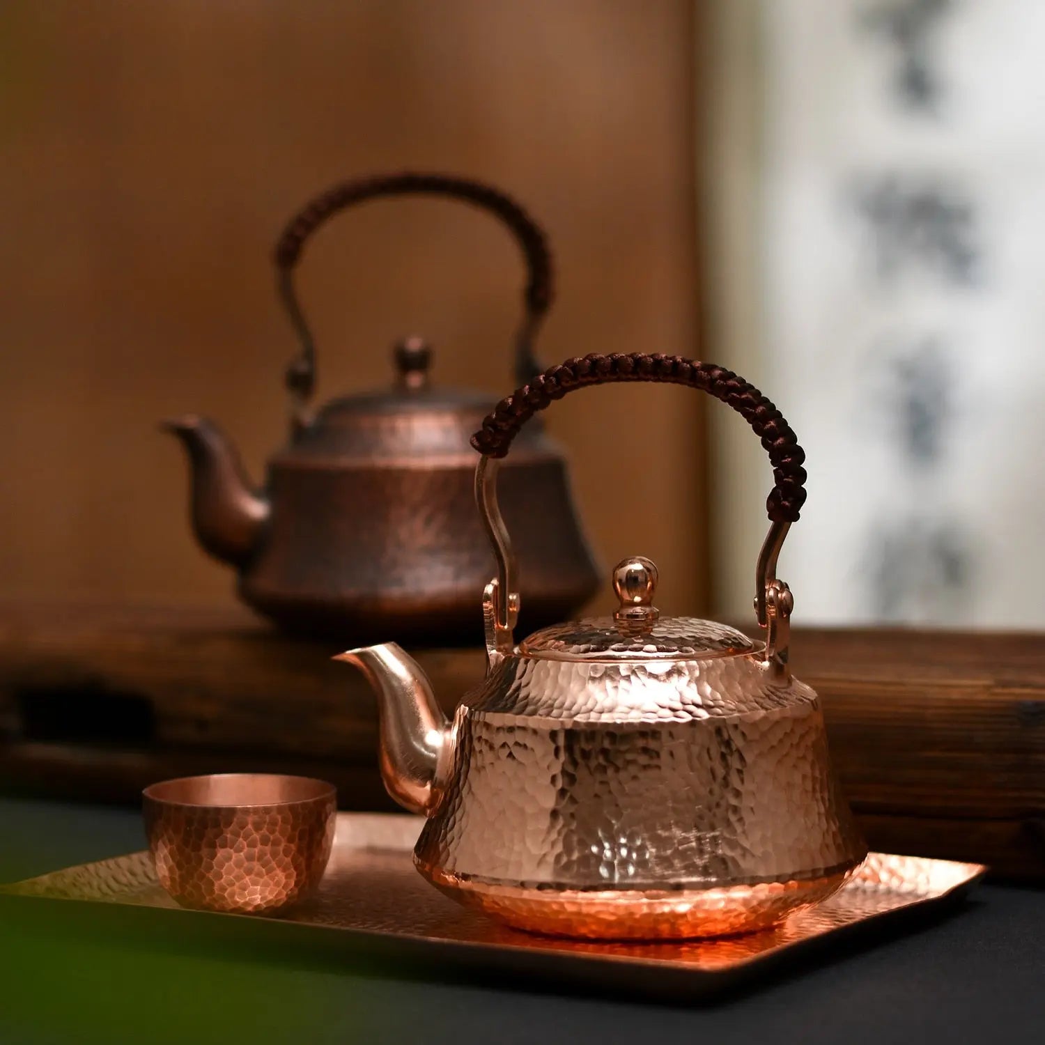 Théière chinoise en cuivre