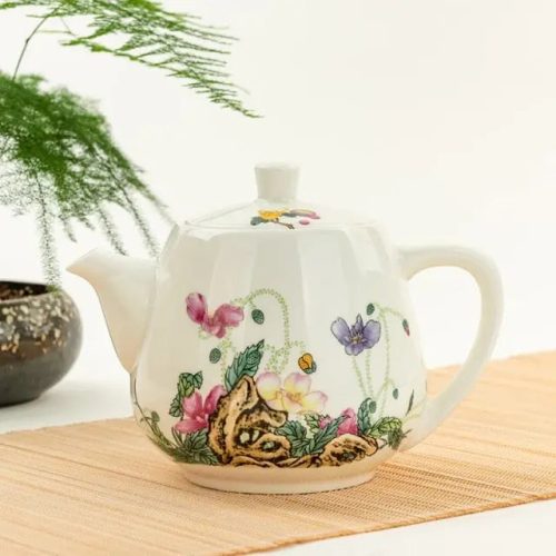 theiere-chinoise-en-porcelaine-blanche-fleurs-450ml-900ml-1665505363 Théière Chinoise en Porcelaine Blanche Fleurs 450ML - 900ML