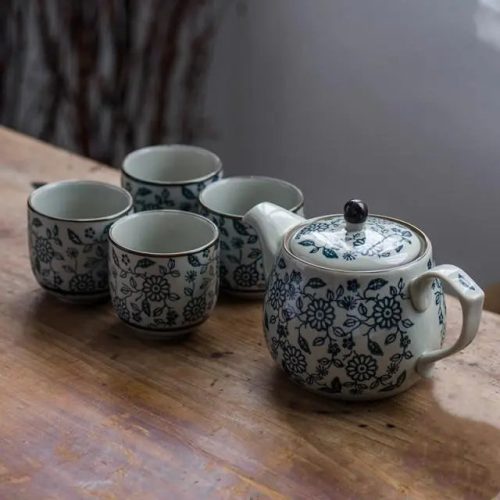 theiere-chinoise-en-porcelaine-grosses-fleurs-480ml-1665356514 Service à thé Chinois en Porcelaine Grosses Fleurs 480ML