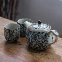 Service à thé Chinois en Porcelaine Grosses Fleurs 480ML - vue 2