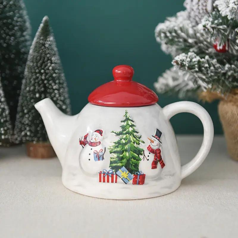 Théière de Noël Bonhommes de Neige Joyeux 550ml