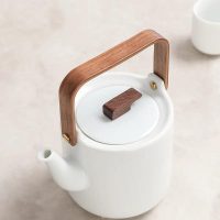 Théière en Céramique Blanche Style Scandinave 600ml - vue 3
