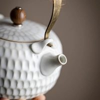 Théière en Céramique Chinoise Blanche de 400ml - vue 2
