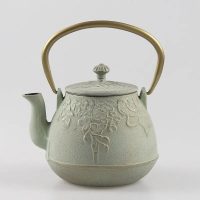 Théière en Fonte style Japonaise avec des Fleurs 1L - vue 2