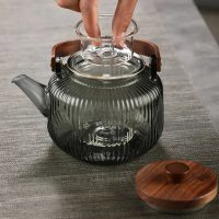 Théière en Verre Ambiance Bois 800ml - vue 4