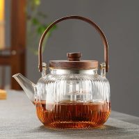 Théière en Verre Ambiance Bois 800ml - vue 2