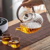 Théière en Verre Anse en Bois 900ML - vue 3