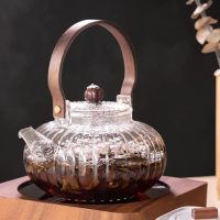 Théière en Verre Anse en Bois 900ML - vue 5