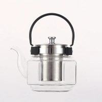 theiere-en-verre-avec-anse-noire-800ml-60134456 Théière en Verre Classique avec Anse Noire 800ml