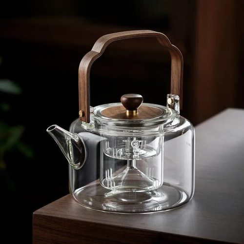 theiere-en-verre-chinoise-premium-anse-en-bois-1.3l-60357992 Théière en Verre Chinoise Premium Anse en Bois 1.3L