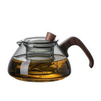 Théière en Verre Design et minimaliste en bois 600ML - vue 2