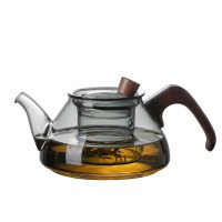 Théière en Verre Design et minimaliste en bois 600ML - vue 4