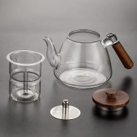 Théière en Verre et Bois de 900ML - vue 2