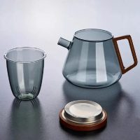 Théière en Verre et Bois Design 700ml - vue 2