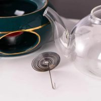 Théière en Verre Fleure Dorée 600ML - vue 2