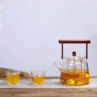 Théière en Verre Poignée Carrée 1L - vue 2