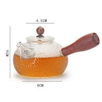 Théière en Verre Poignée en Bois 300ML - vue 4