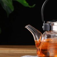 Théière en Verre Poire avec Anse Noire 800ml - vue 2