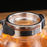 Théière en Verre Poire avec Anse Noire 800ml - vue 3